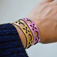 Azulejo Narrow Leather Cuffs