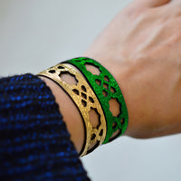 Azulejo Narrow Leather Cuffs
