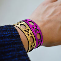 Azulejo Narrow Leather Cuffs