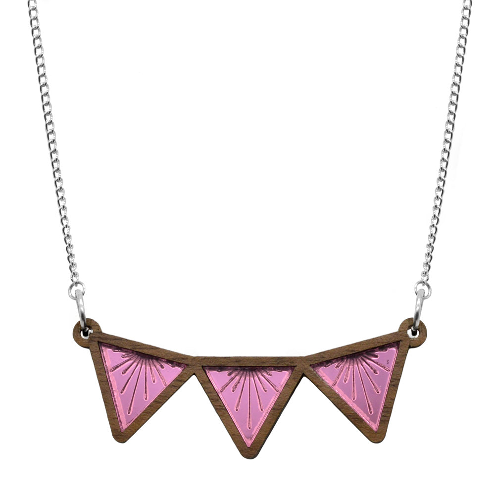 Sunburst Triangle Bib Necklace *REDUCED/ SLIGHT SECONDS*