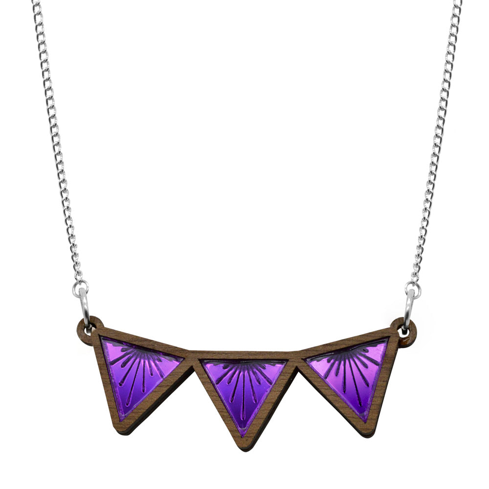 Sunburst Triangle Bib Necklace *REDUCED/ SLIGHT SECONDS*