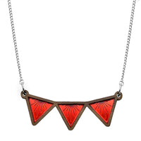 Sunburst Triangle Bib Necklace
