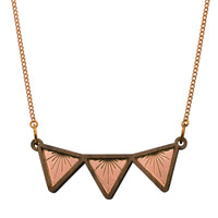 Sunburst Triangle Bib Necklace *REDUCED/ SLIGHT SECONDS*