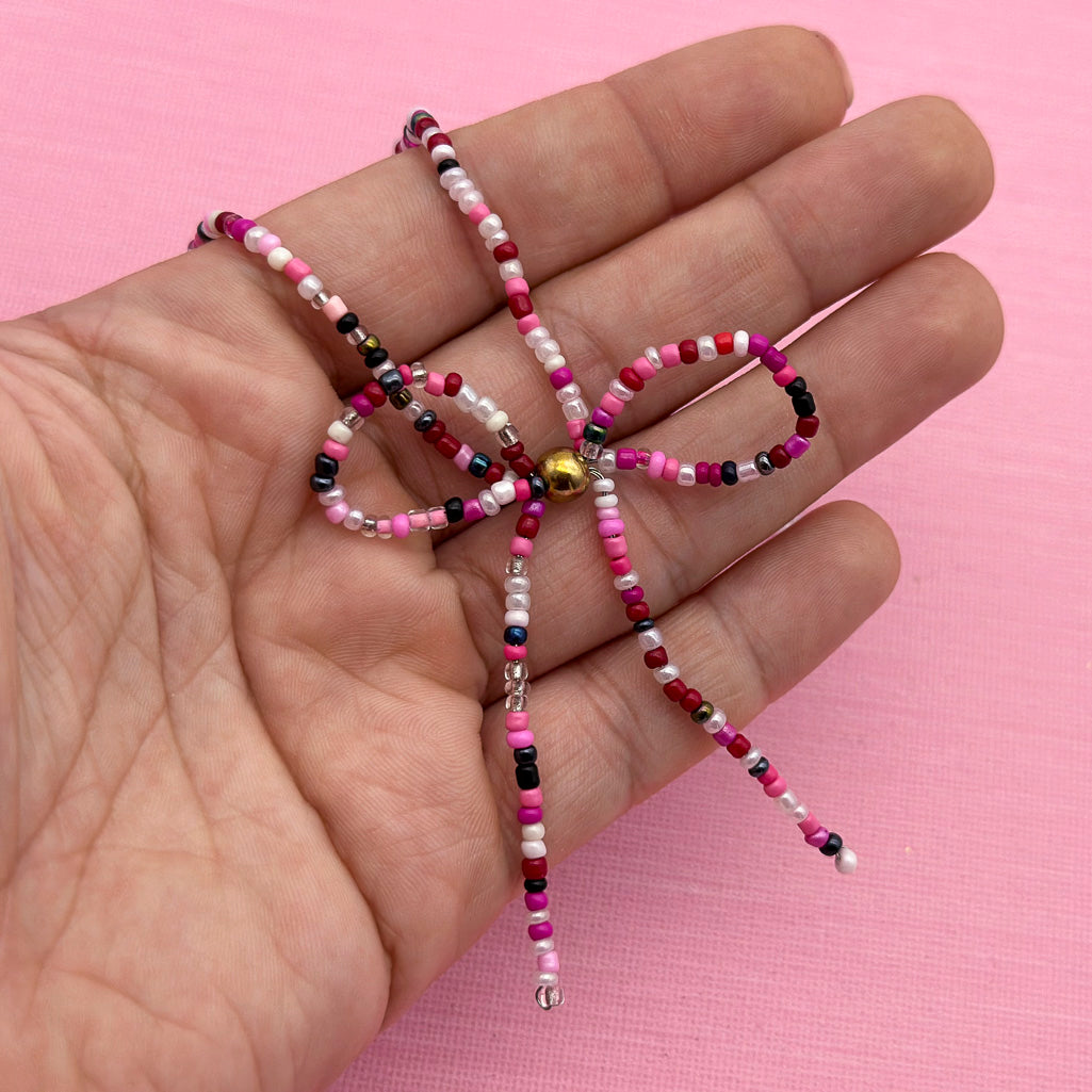 Beaded Bow Necklace *SAMPLE*