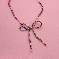 Beaded Bow Necklace *SAMPLE*