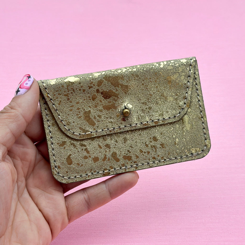 Foiled leather coin purse/ wallet *SAMPLE*