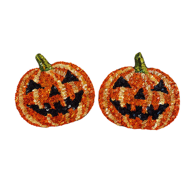 Tit Sticks (Nipple Covers) - Sequin Pumpkin by Esoteric Dreamland