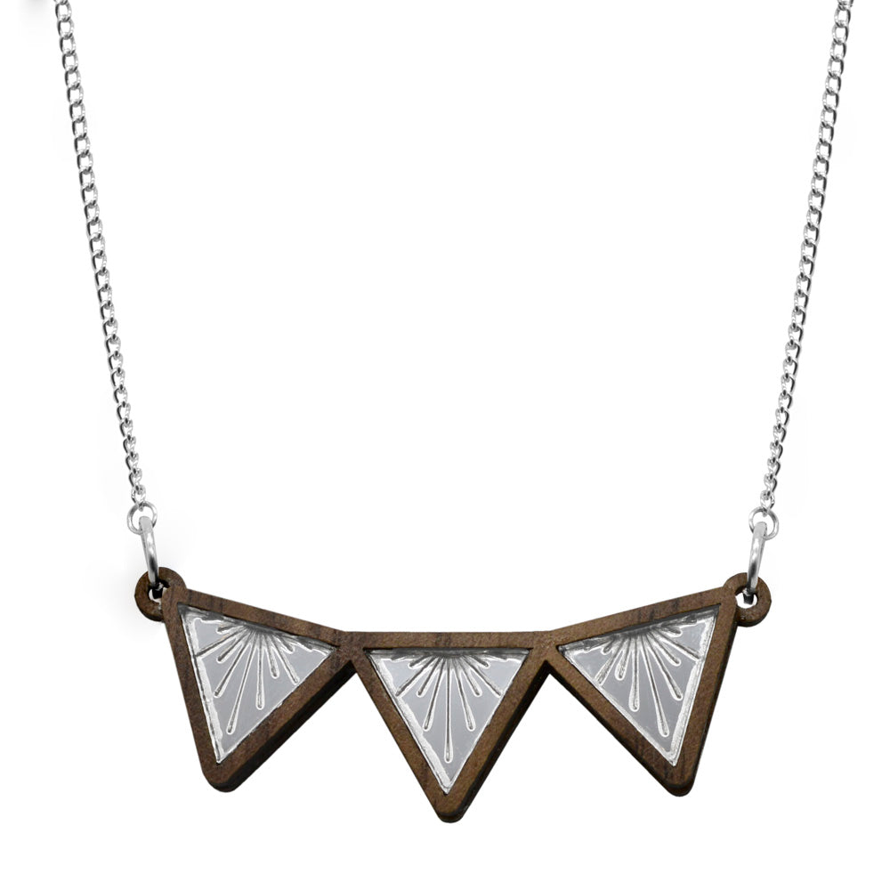 Sunburst Triangle Bib Necklace *REDUCED/ SLIGHT SECONDS*