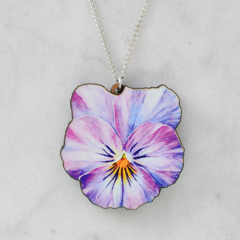 Watercolour Pansy Necklaces *REDUCED/ SLIGHT SECONDS*
