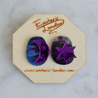 Star & Moon Large Studs