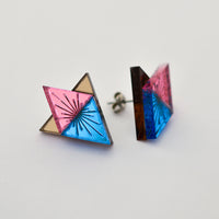 Sunburst Large Geometric Stud Earrings