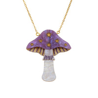 Toadstool Necklace - Lilac & Gold by Esoteric Dreamland