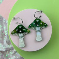 Large Toadstool Dangle Earrings