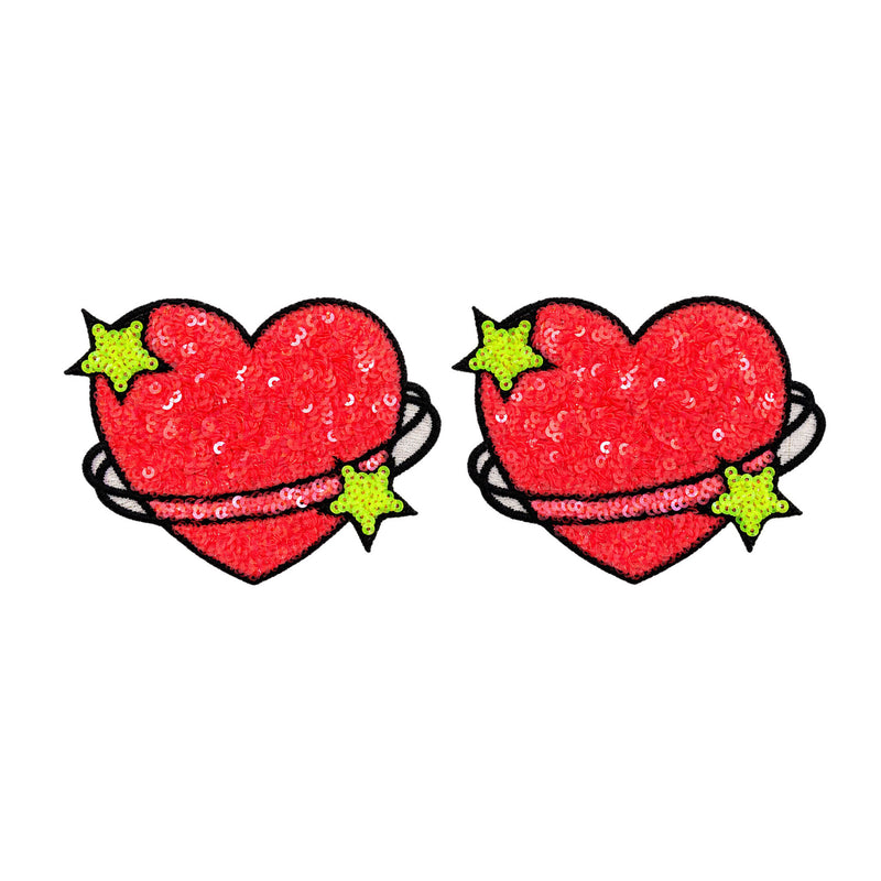 Tit Sticks (Nipple Covers) - Sequin Heart and Stars by Esoteric Dreamland