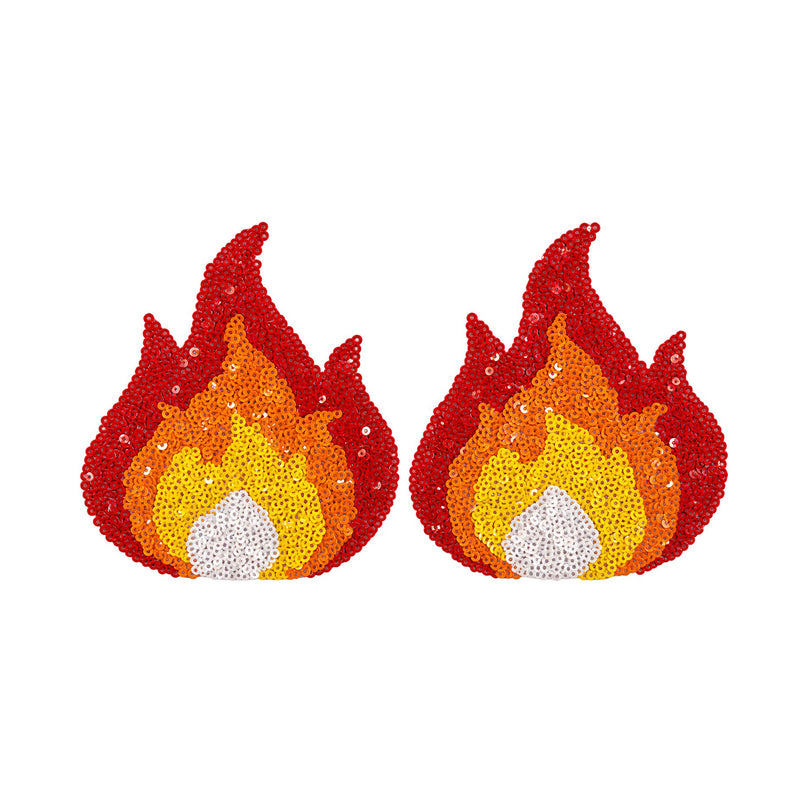 Tit Sticks (Nipple Covers) - Sequin Flames by Esoteric Dreamland