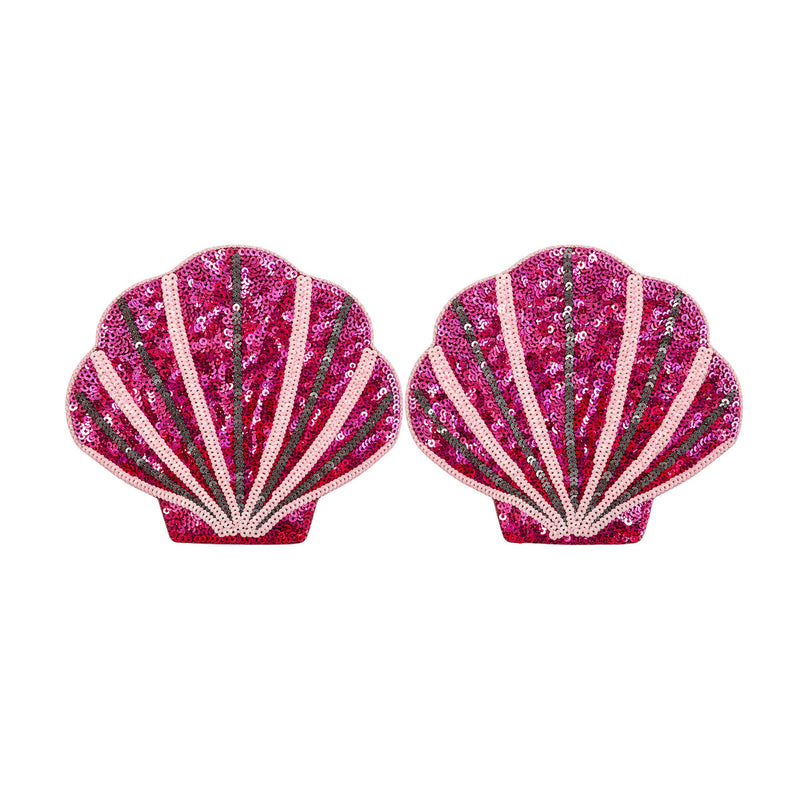 Tit Sticks (Nipple Covers) - Pink Sequin Shell by Esoteric Dreamland