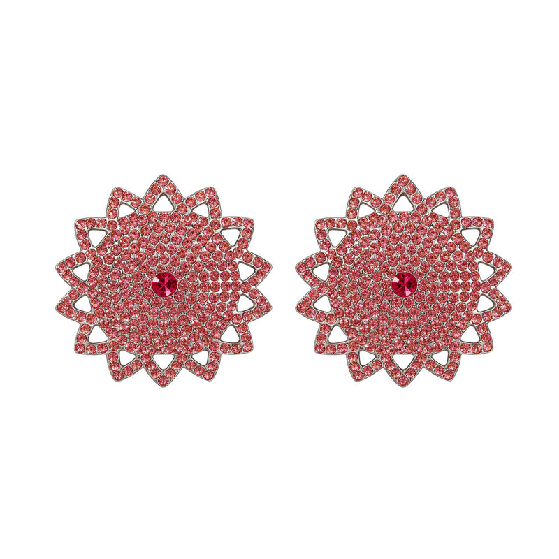 Tit Sticks (Nipple Covers) - Pink Diamanté Starbursts by Esoteric Dreamland