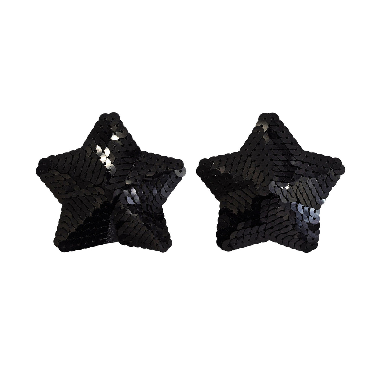 Tit Sticks (Nipple Covers) - Black Sequin Star