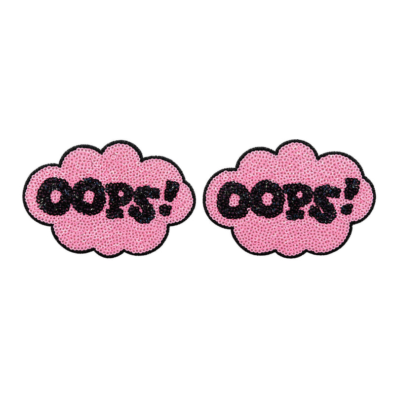 Tit Sticks (Nipple Covers) - Pink Sequin 'Oops!' by Esoteric Dreamland