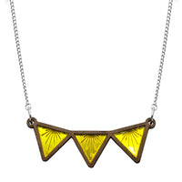 Sunburst Triangle Bib Necklace