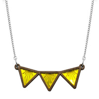 Sunburst Triangle Bib Necklace *REDUCED/ SLIGHT SECONDS*
