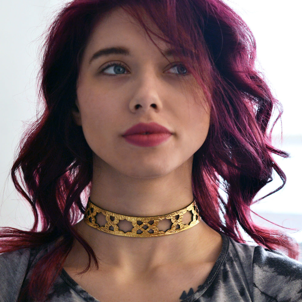 Azulejo Leather Chokers
