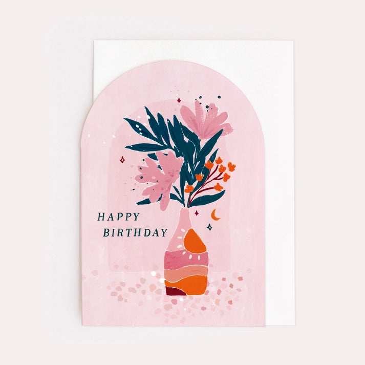 Birthday Flowers Greetings Card