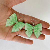 Gingham Bow Earrings *REDUCED/ SLIGHT SECONDS*