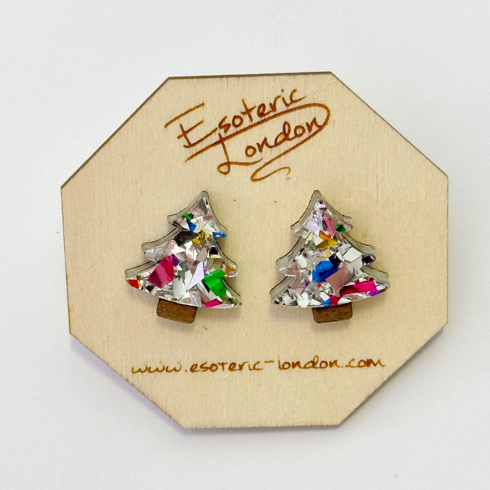 Colour Pop Confetti Christmas Tree Studs