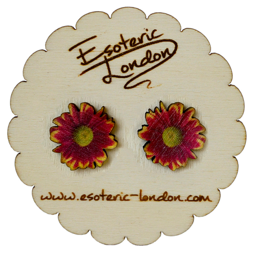 Flower stud earrings