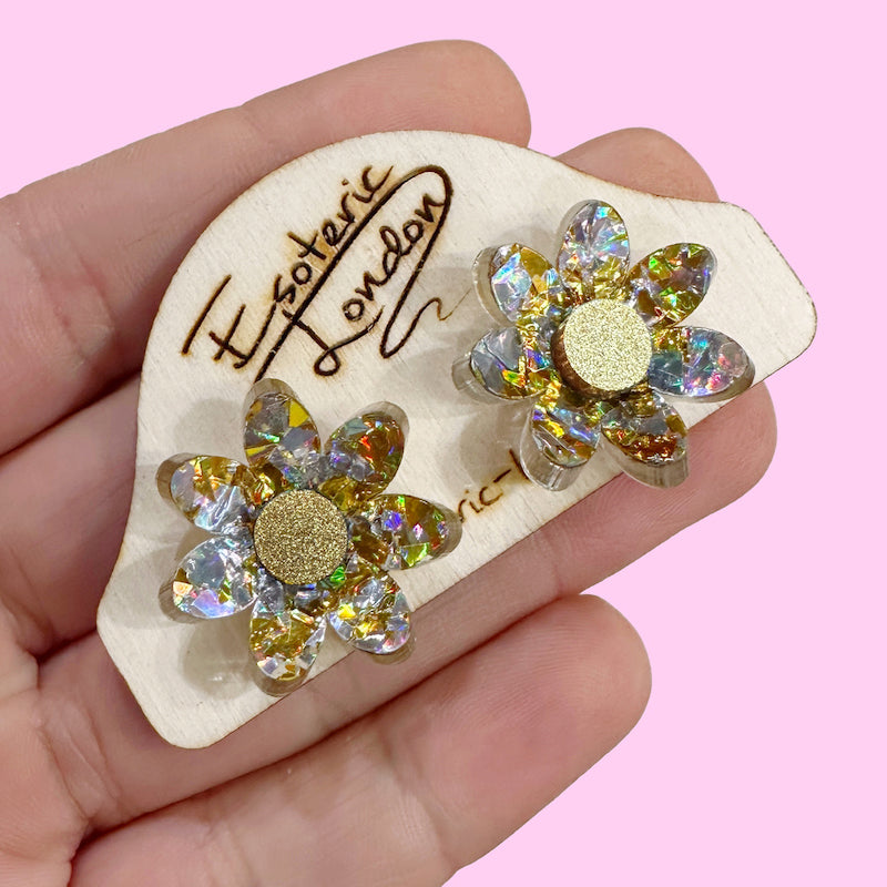 3D Flower Stud Earrings