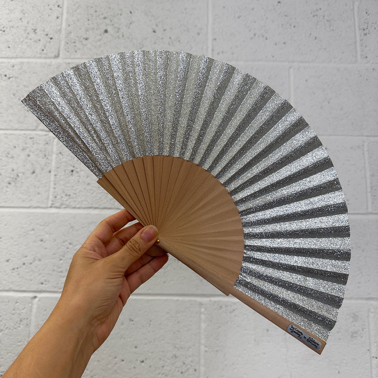Mini Glitter Hand Fan