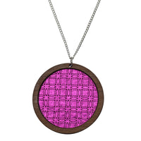 Leather Inlay Necklace - Circle *REDUCED/ SLIGHT SECONDS*