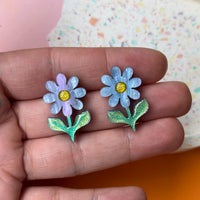 Retro Daisy Stud Earrings