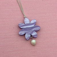 Flower Necklace with Pearl *SAMPLE*