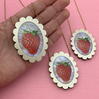 Strawberry Portrait Necklace *SAMPLES*