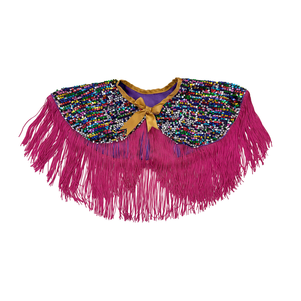 Multicolour Sequin Fringe Cape *SAMPLE*