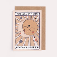 Greetings Card - Sun, Moon & Stars