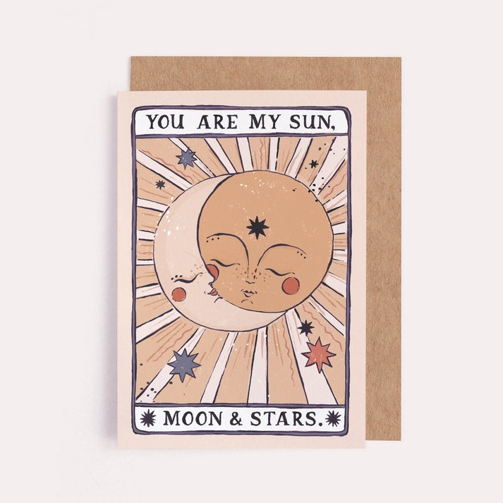 Greetings Card - Sun, Moon & Stars