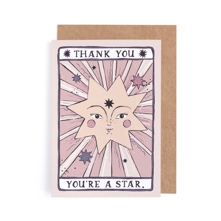 Greetings Card - Thank You, You're a Star