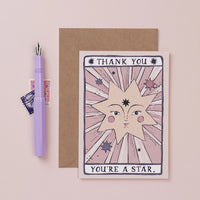 Greetings Card - Thank You, You're a Star