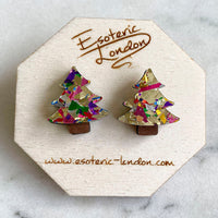 Colour Pop Confetti Christmas Tree Studs