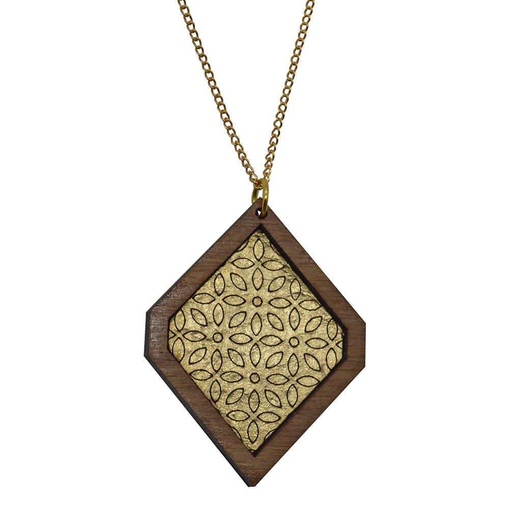 Leather Inlay Necklace - Diamond – Esoteric Dreamland